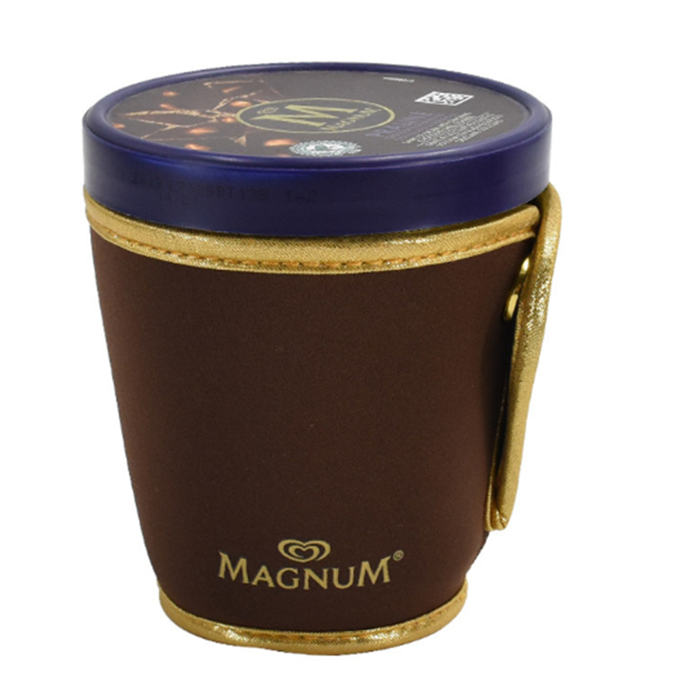 Ice Cream Sleeve Cover Holder w/Button, custom koozie with logo imprint 3