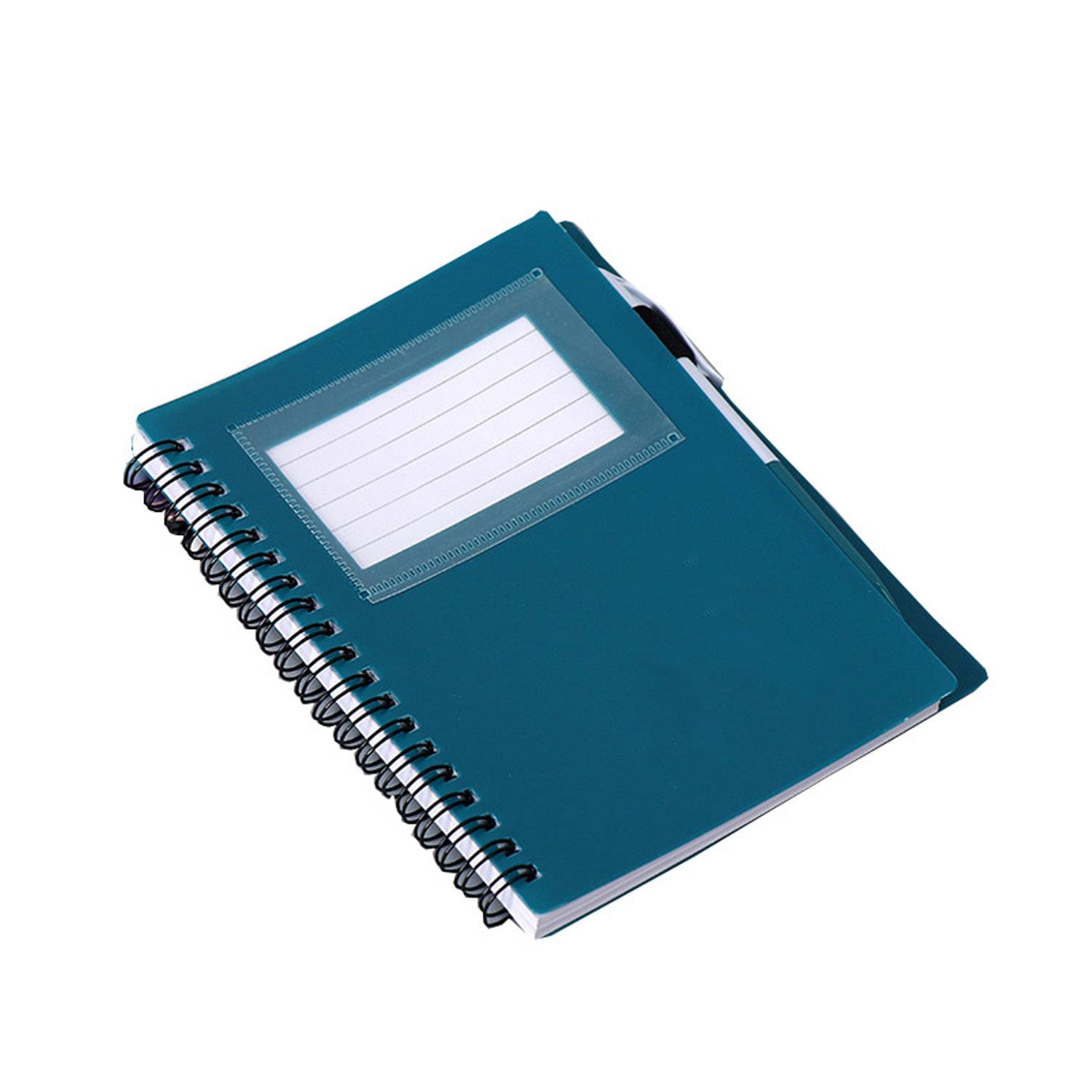 Plastic Cover Spiral Office Notebook w/ Pen 2