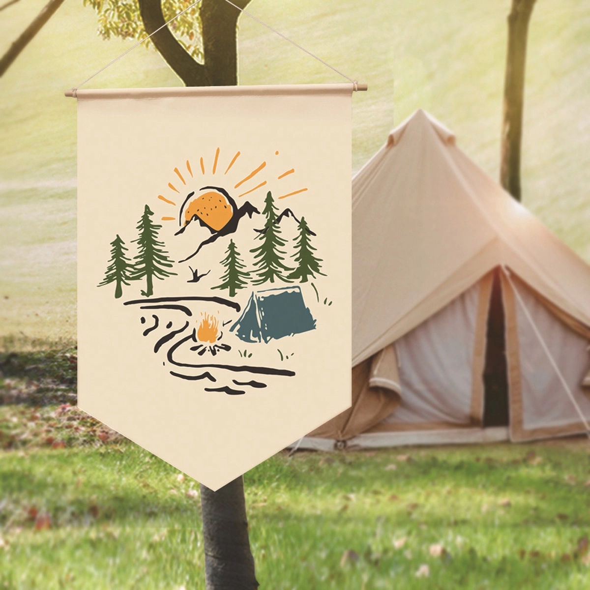24" Felt Camping Flag 9
