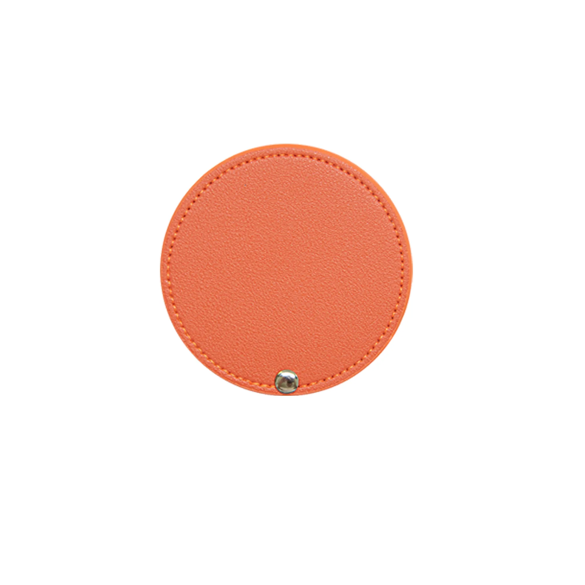 Elegant Mini PU Leather Single-sided Makeup Mirror 5