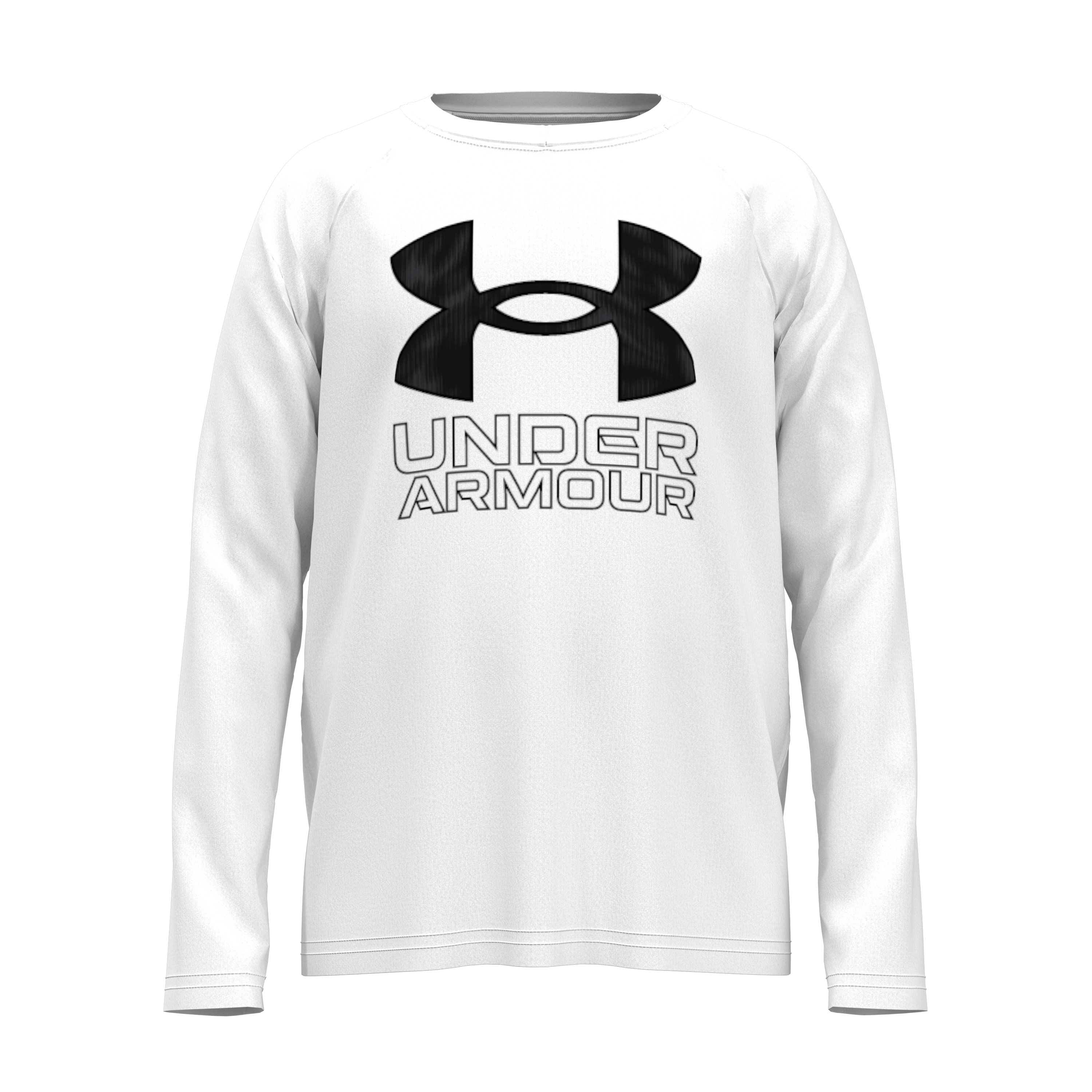 Boys' UA Tech Big Logo Print Fill Long Sleeve 8