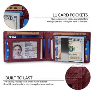 Mens Wallets Slim Front Pocket Rfid Blocking Card Holder 2
