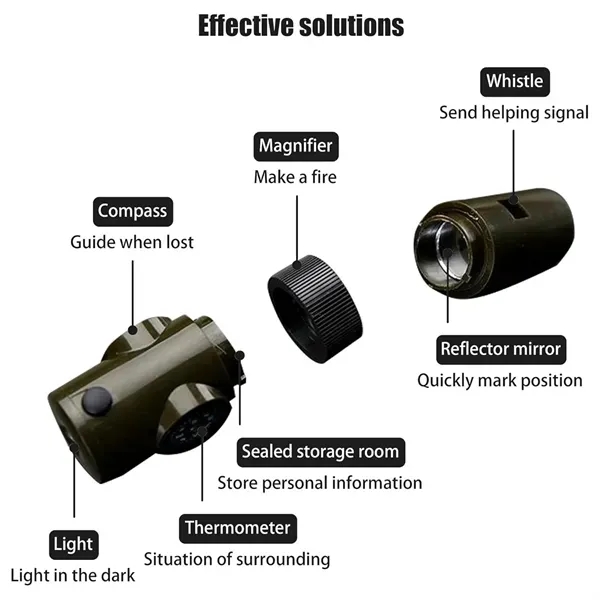 7-in-1 Outdoor Whistle - Multifunctional Survival Tool 2