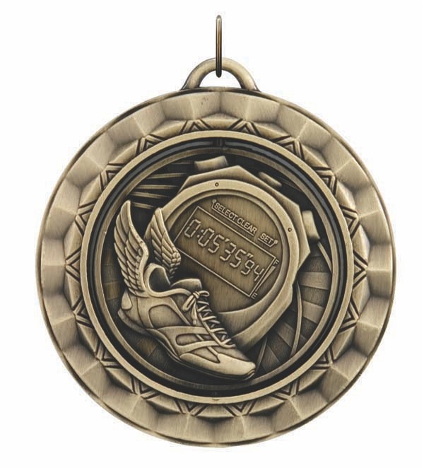 Track Spinner Medal, 2 5/16" 2
