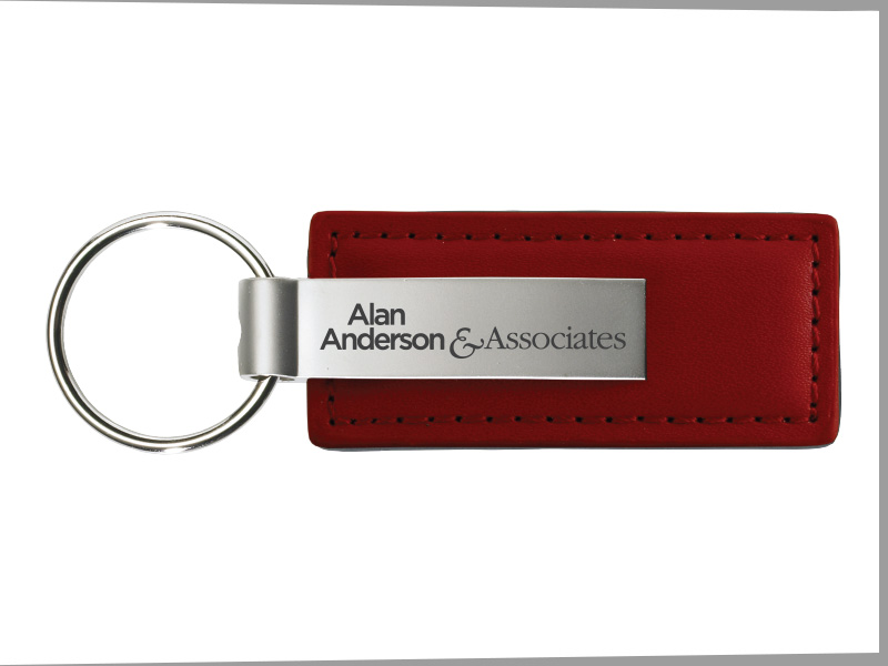 Colored Leather Classic Keychain