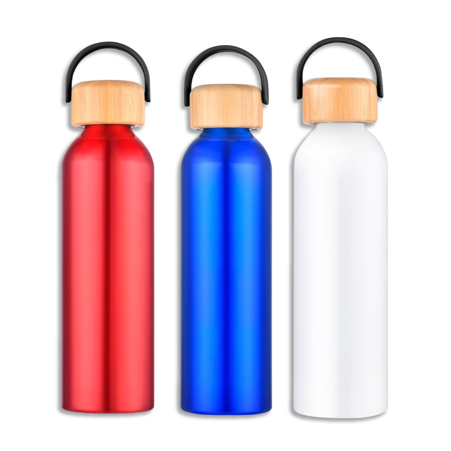 Juno 24 oz Recycled Aluminum Water Bottle with Bamboo Lid 5