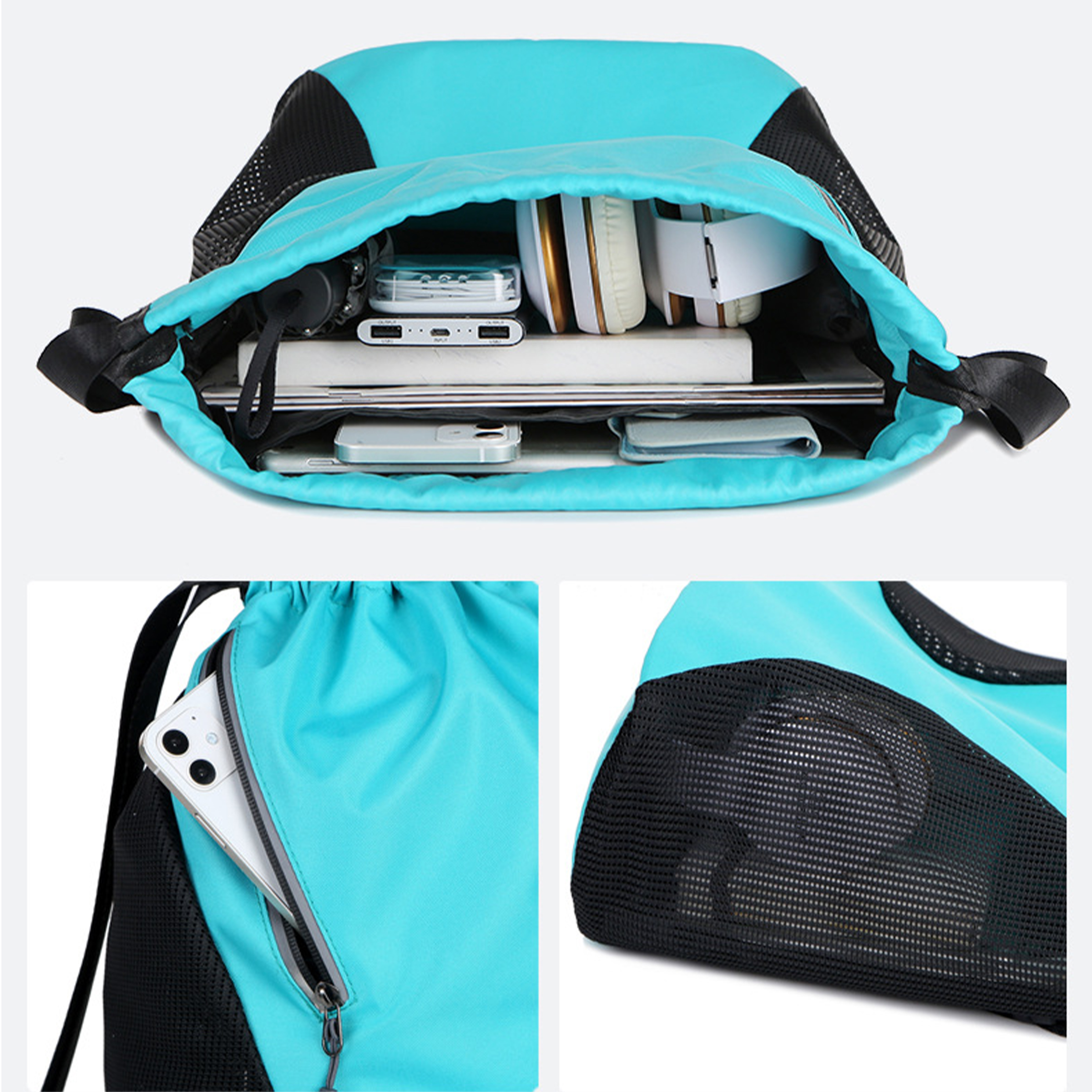 Oxford Shoulder Drawstring Drawstring Backpack 3