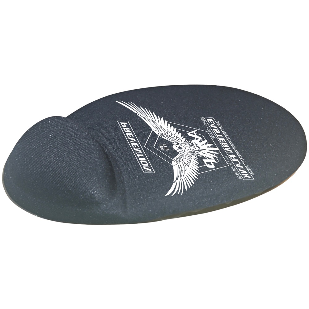 Soft-Top Mouse Pad w/ Ergo-gel Wrist Rest - Screen Print 2