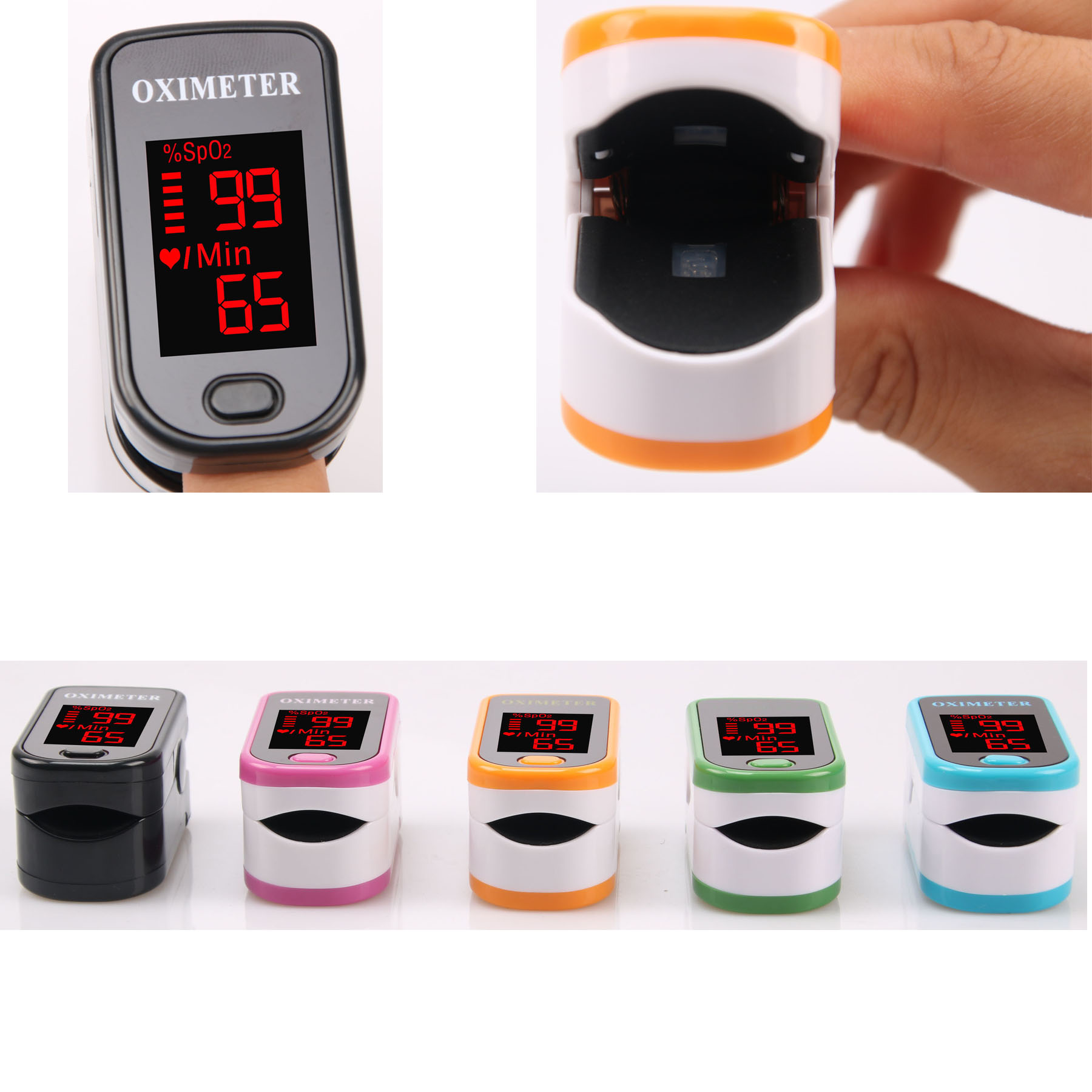 Fingertip Pulse Oximeter Blood Oxygen Saturation Monitor 2