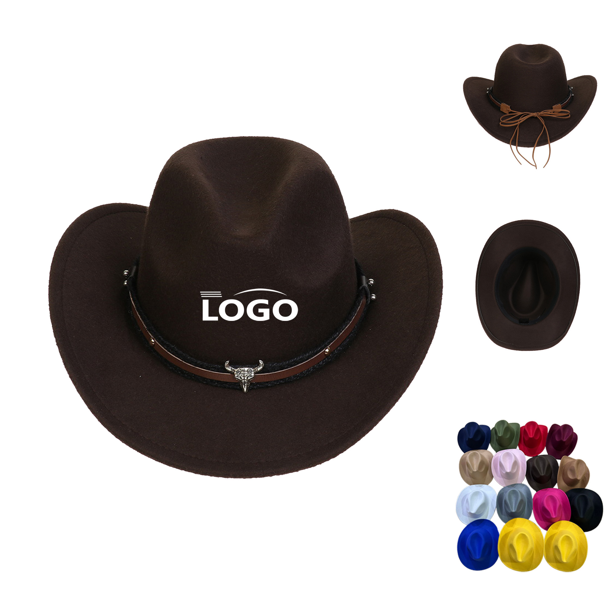 Vintage Style Polyester Cowboy Hat 3