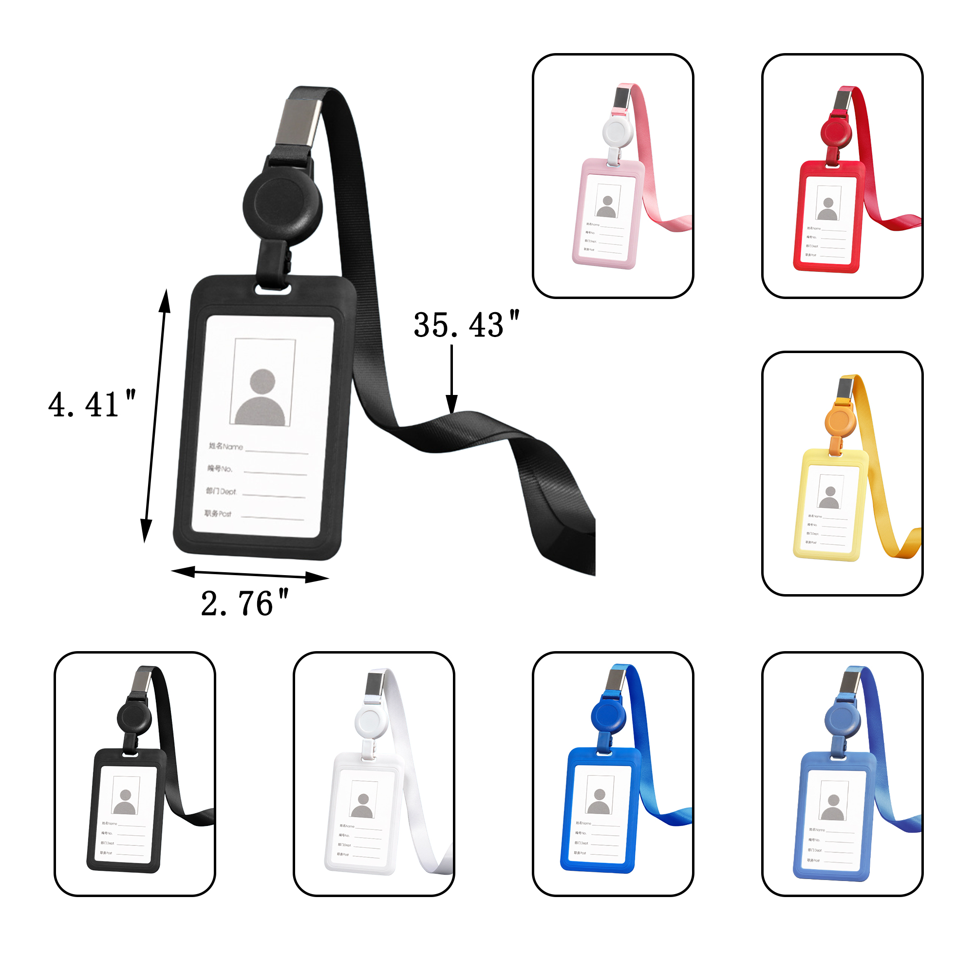 Work Badge Card Retractable Holder 2
