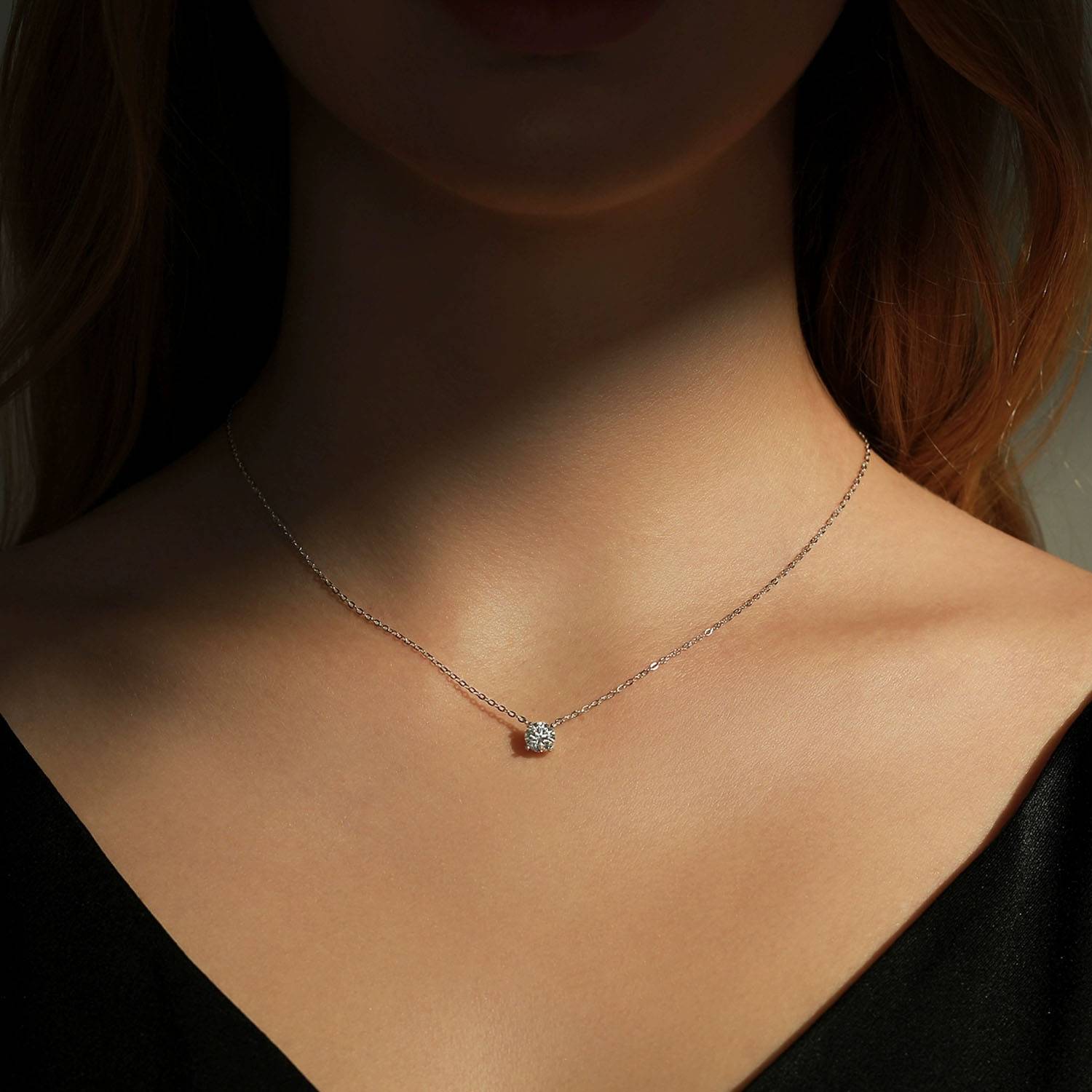 Round Full Diamond Necklace 3