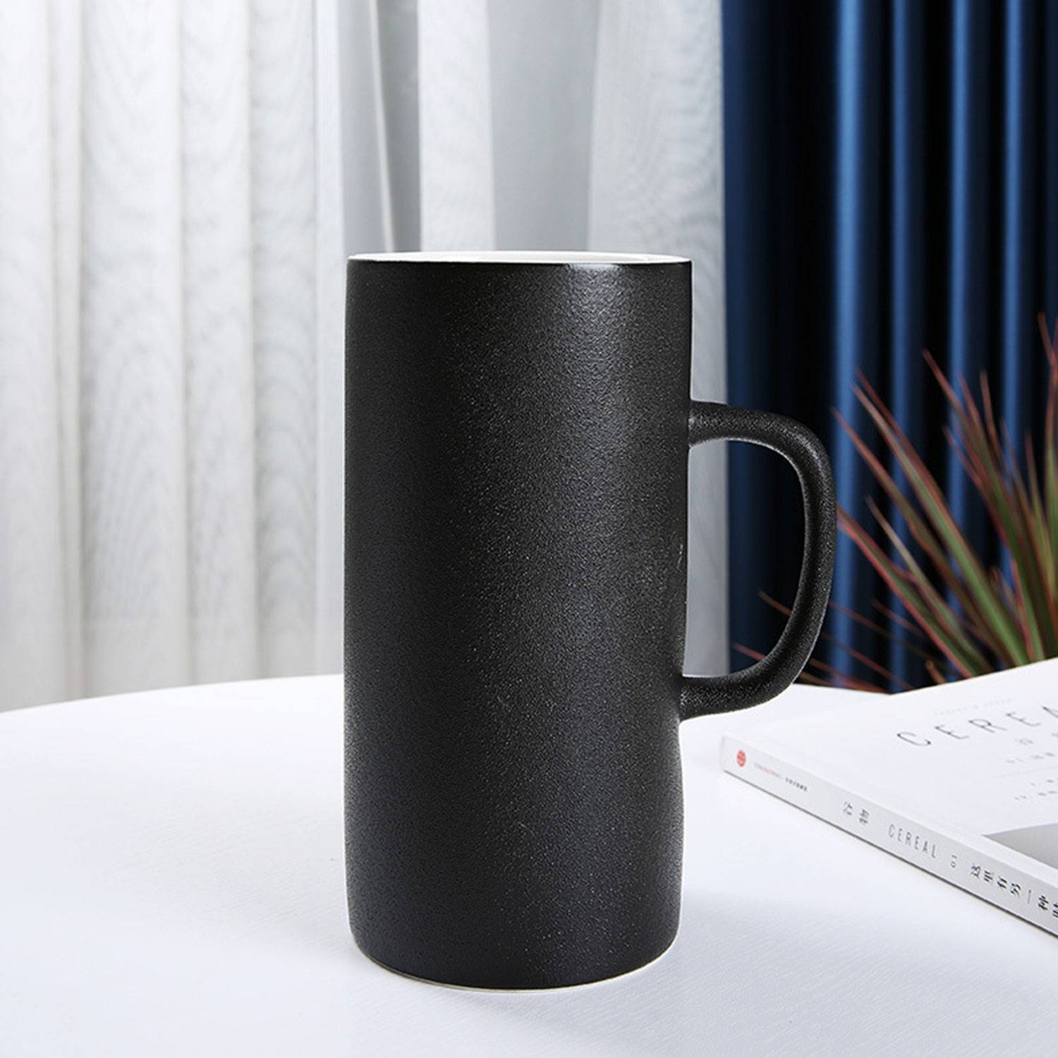 40.5oz Tall Ceramic Mug Large Capacity Straight Design 3