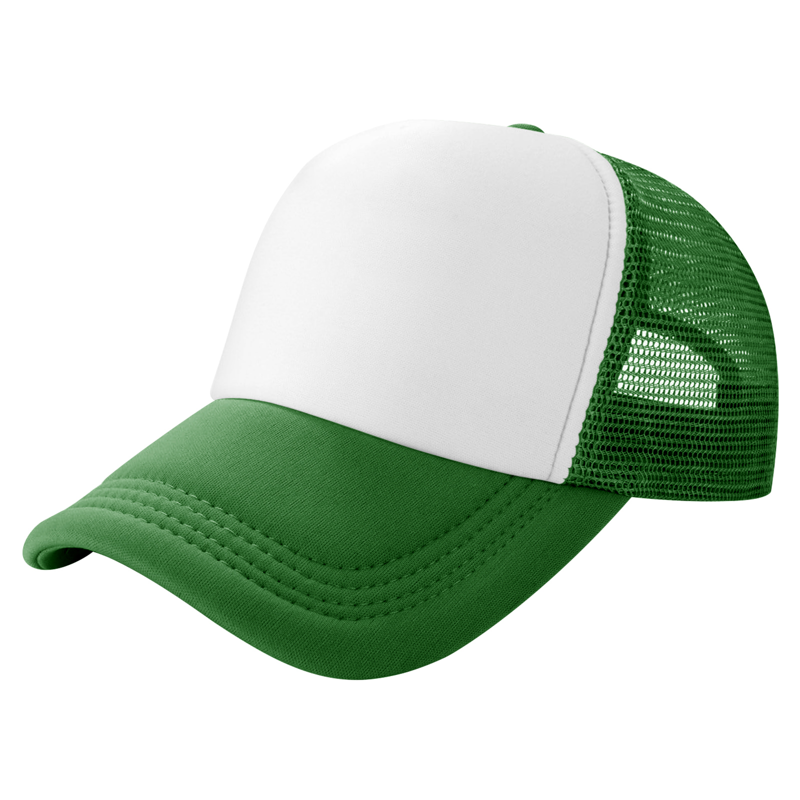 Curved Brim 5-Panel Foam And Mesh Trucker Hat 10