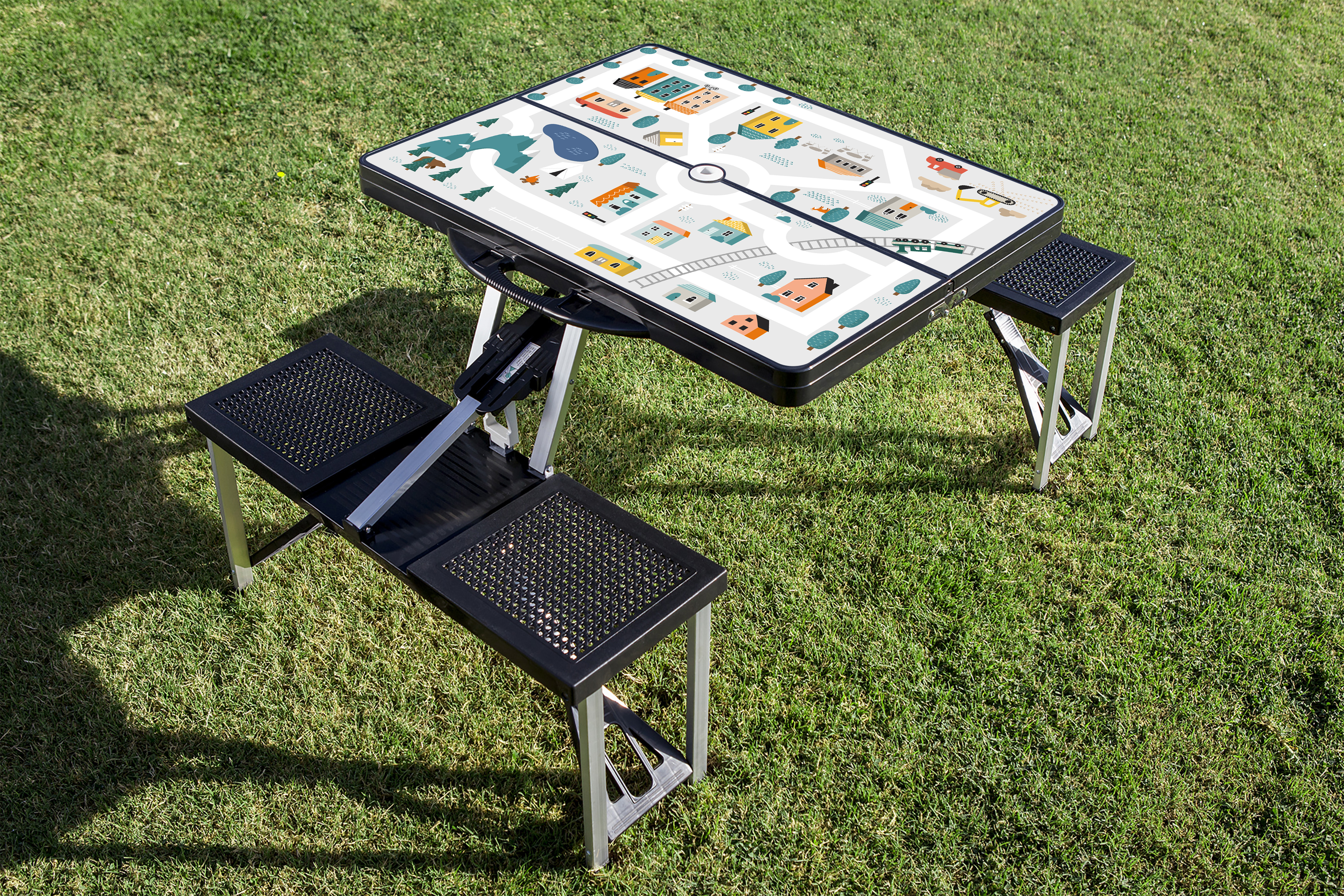 Picnic Table Portable Folding Table with Seats 28