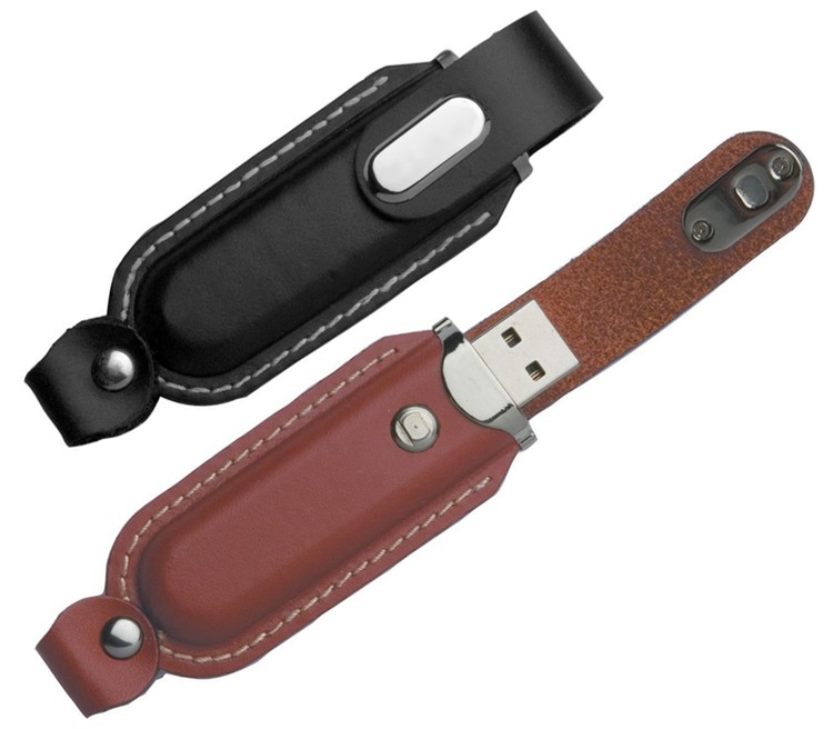 Leather Round Edged USB Flash Drive 15