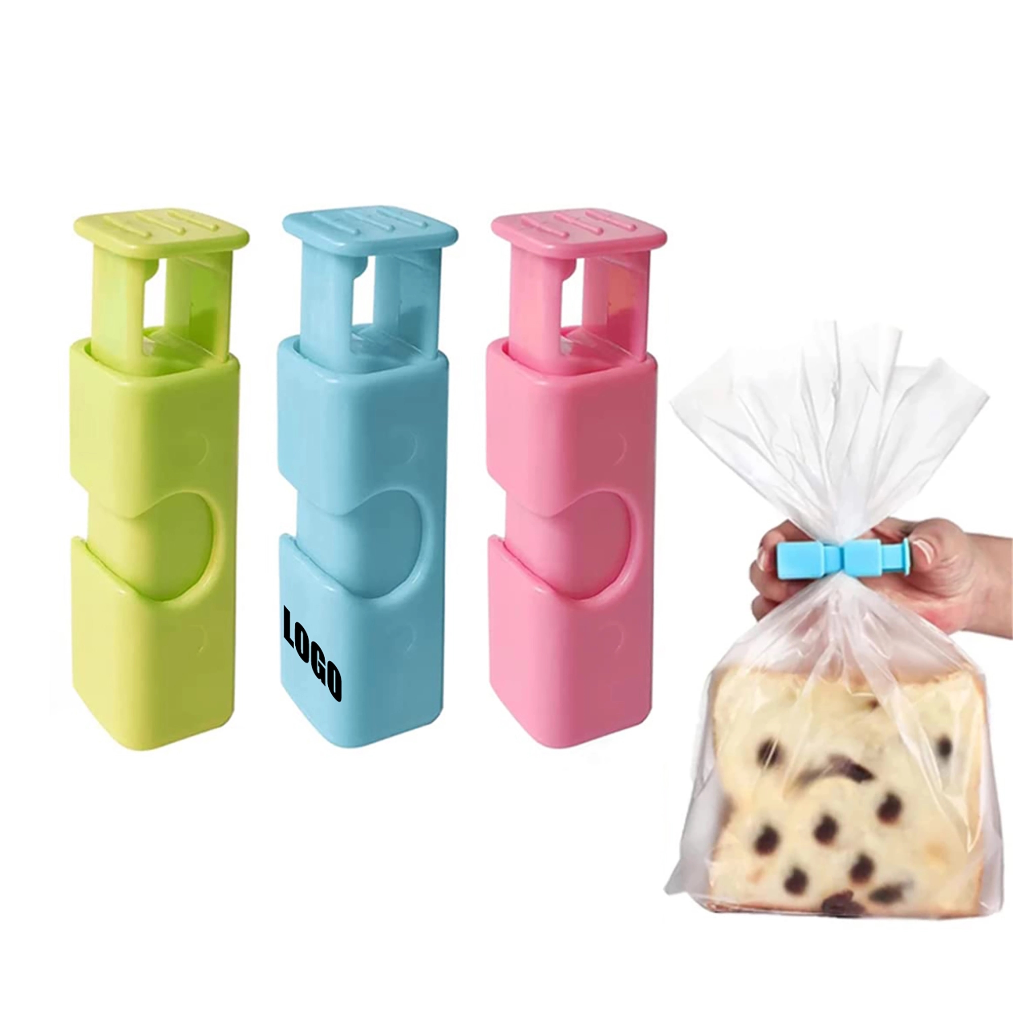 Spring Bread Bag Sealer Clip, custom kitchen gadget with logo imprint 2