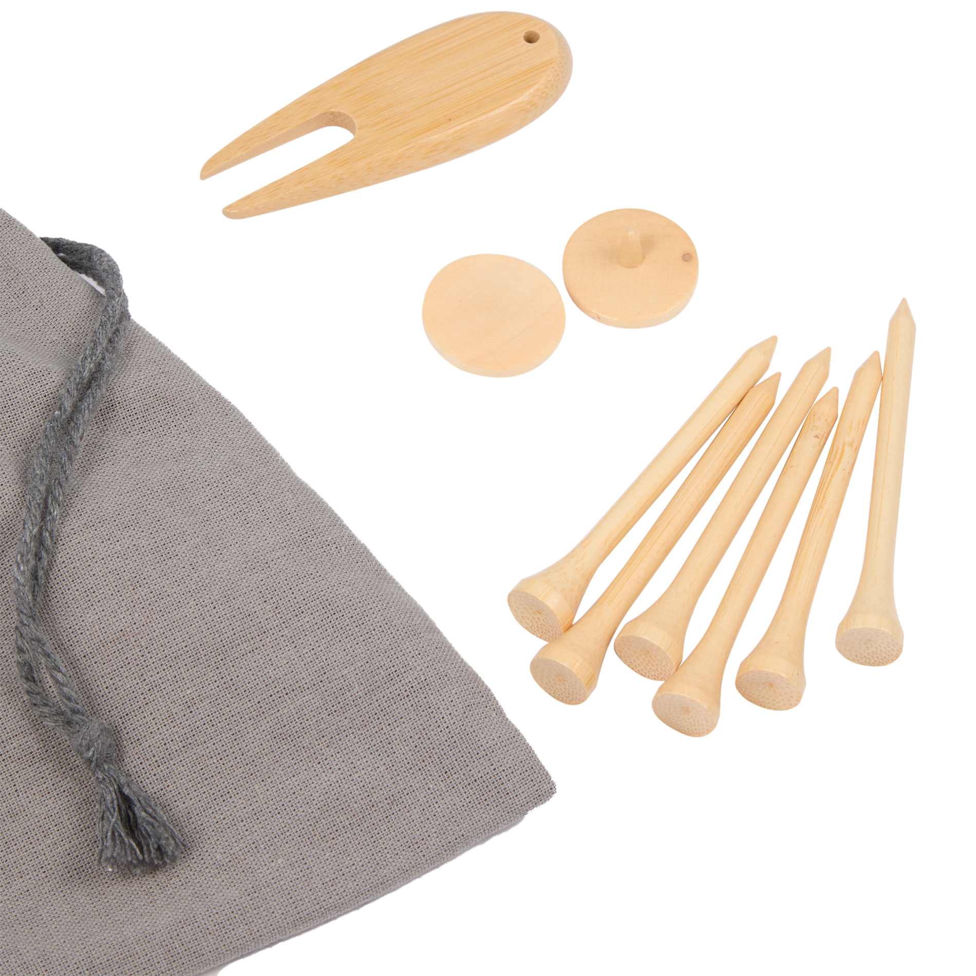 Bamboo Golf Tee Set with Recycled Pouch 37