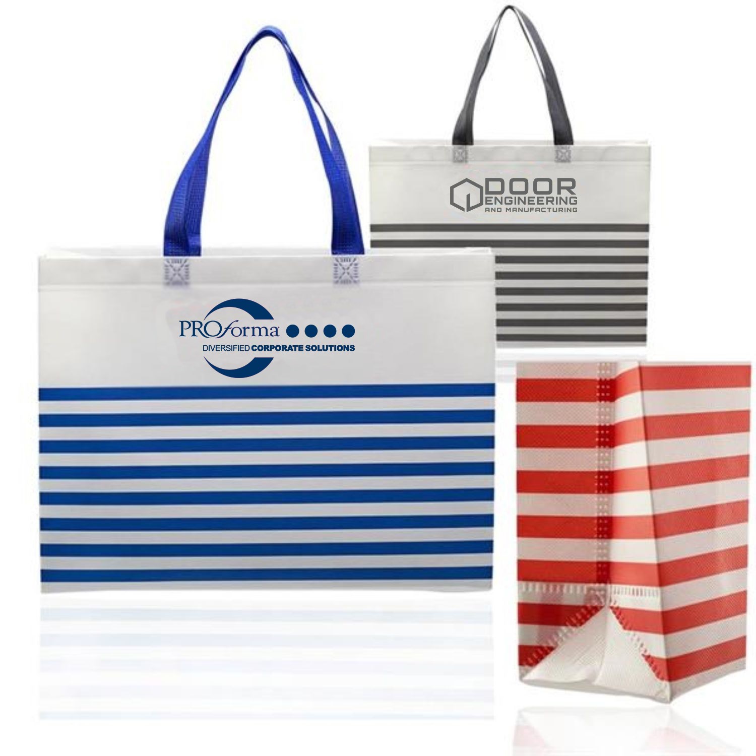Two-Tone Durable Beach Gusset Tote Bag (15" x 4" x 13.5") 2