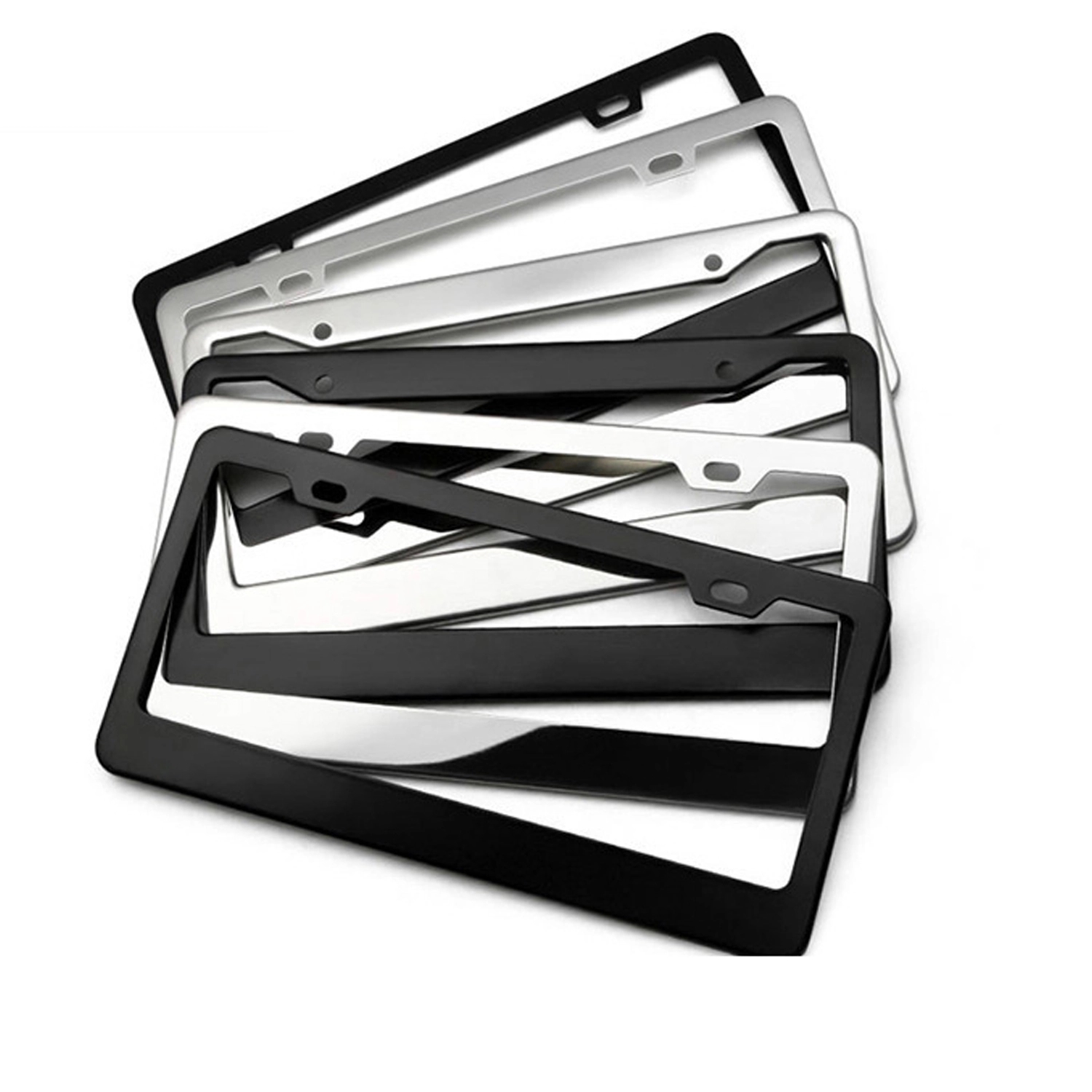 Chrome Plated ABS Plastic License Plate Frame With Logo Impr 3
