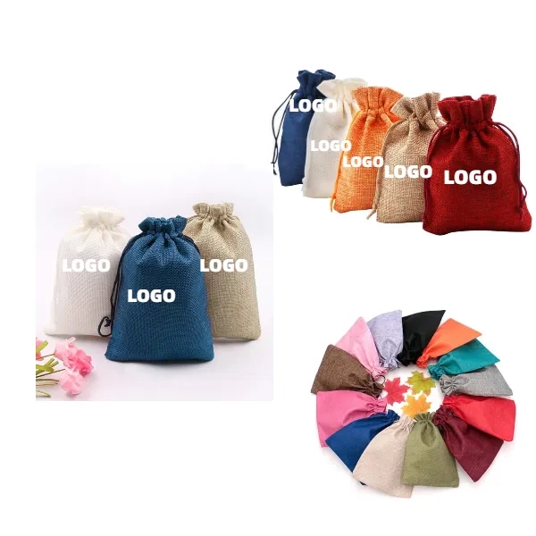 Burlap Bags with Drawstring 5