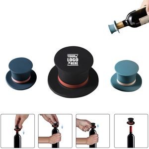 Elegant Top Hat Silicone Wine Cap Bottle Stopper 3