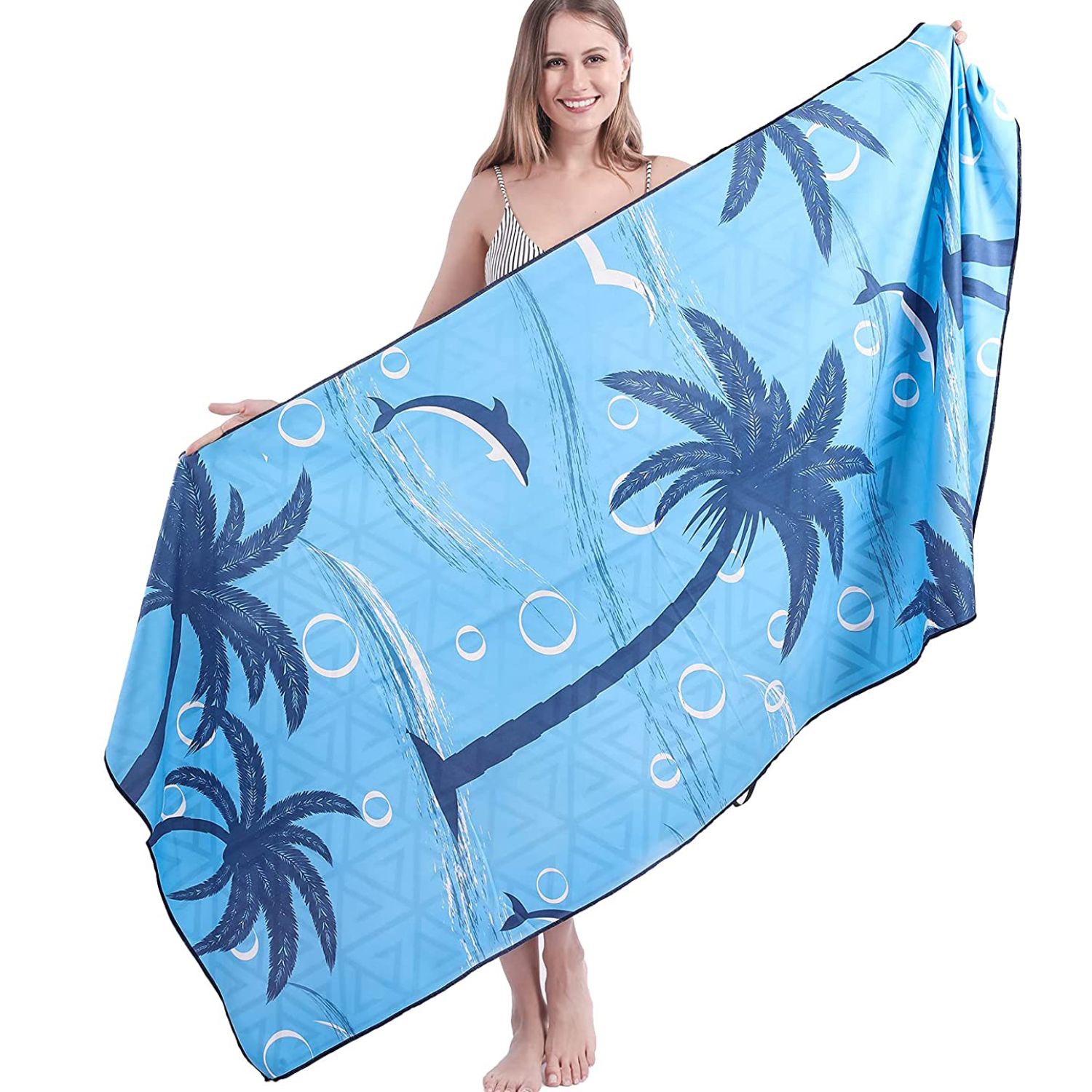 25"x 50" Sublimated Microfiber Velour Beach Towel
