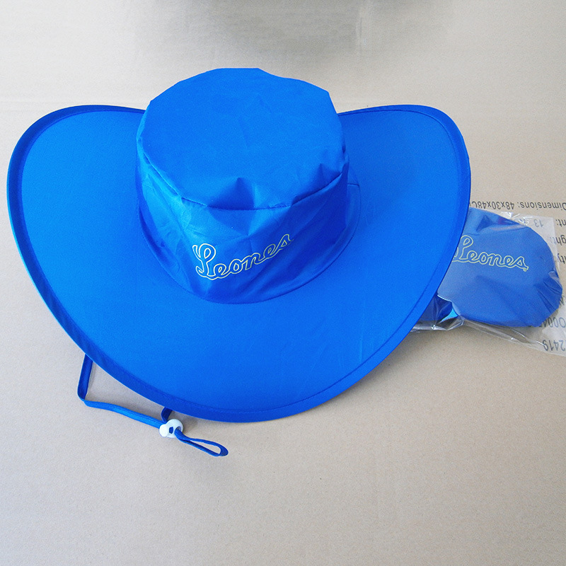 Advertising Foldable Wide Brim Sun Bucket Hat with Pouch 4