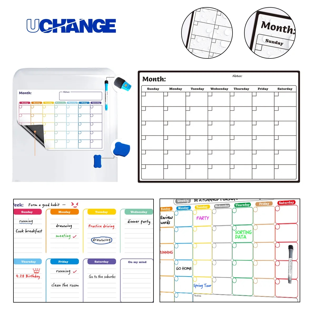 Magnetic Dry Erase Monthly Planner For Fridge 3