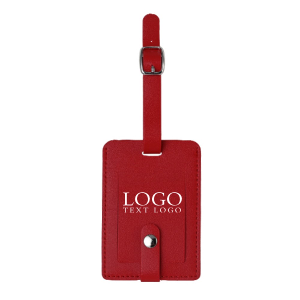 Elegant Leather Luggage Tags with A Classic Buckle Strap 3