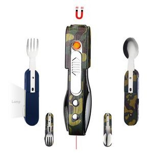 Lighter With Spoon Fork And LED Lamp 5