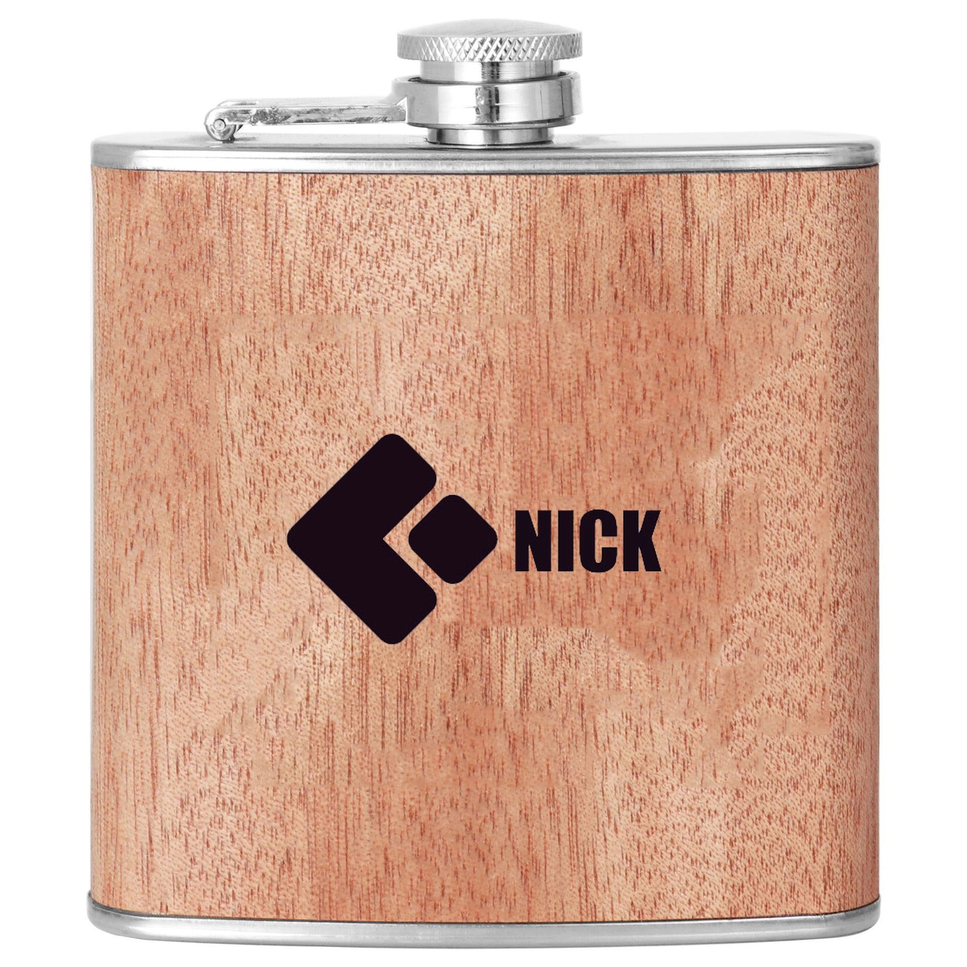 8 Oz. Stainless Steel Flask, custom water bottle with logo imprint 1