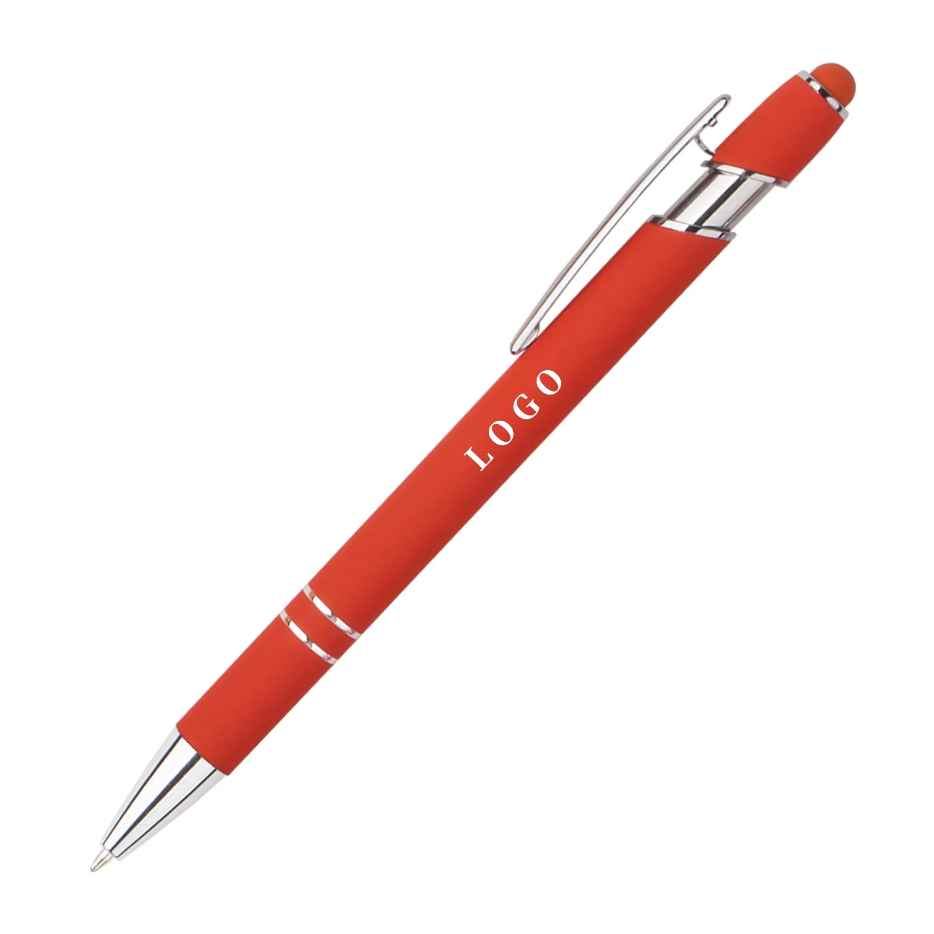 Soft Touch Ballpoint Pen With Stylus Tip 1