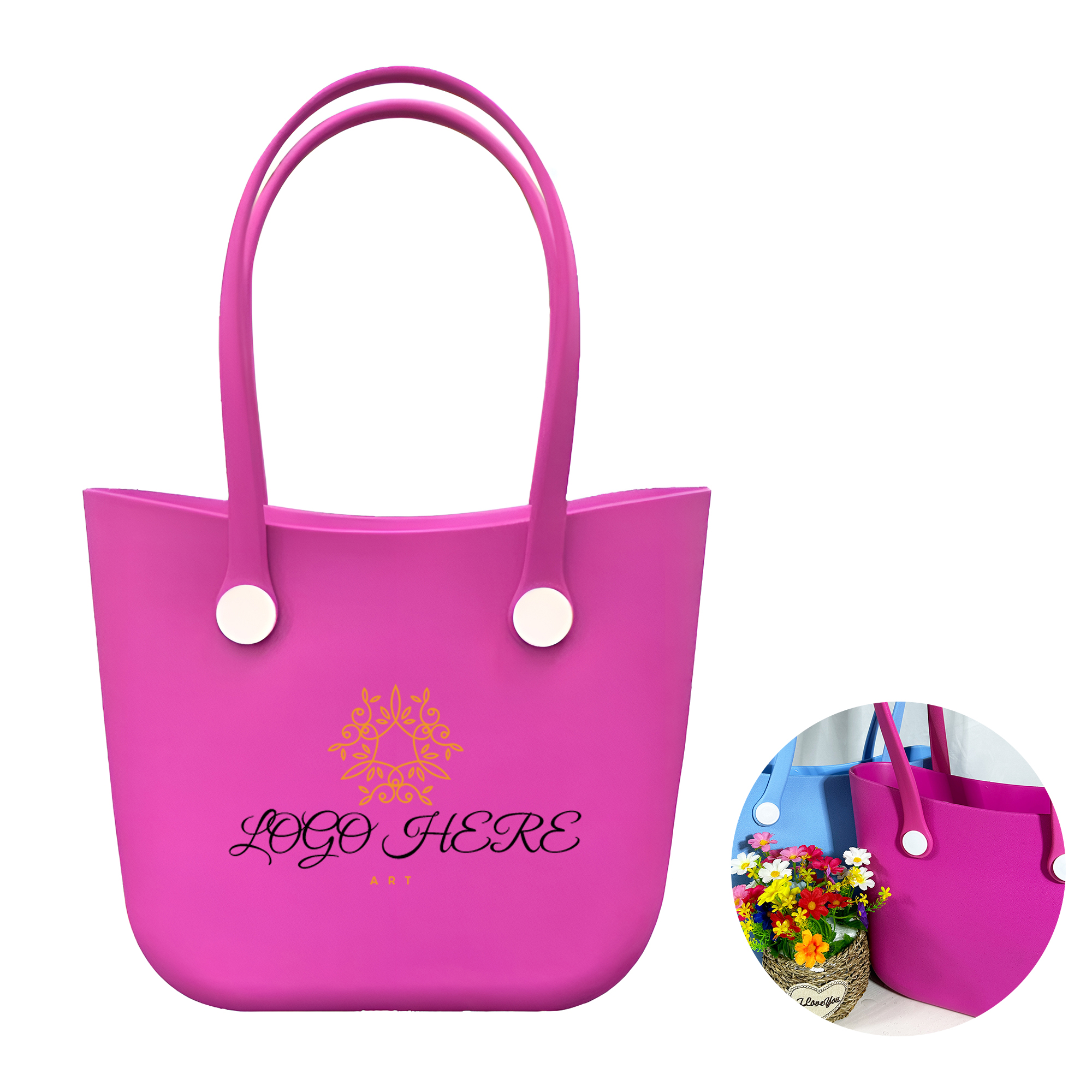 MOQ 20 Outdoor EVA Crescent Beach Tote Bag With Shoulder Strap 2