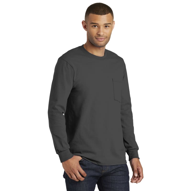 Port & Company Tall Long Sleeve Essential Pocket Tee. 23