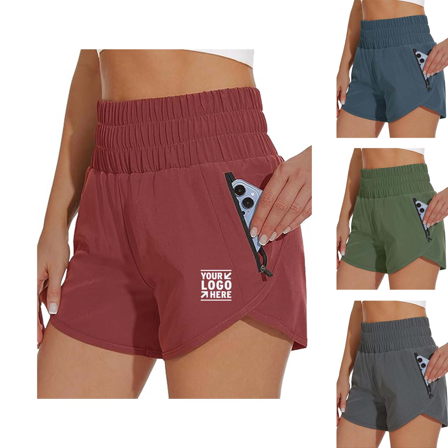 4" Athletic Shorts Women Running Athletic High Waisted Quick Dry Shorts 2