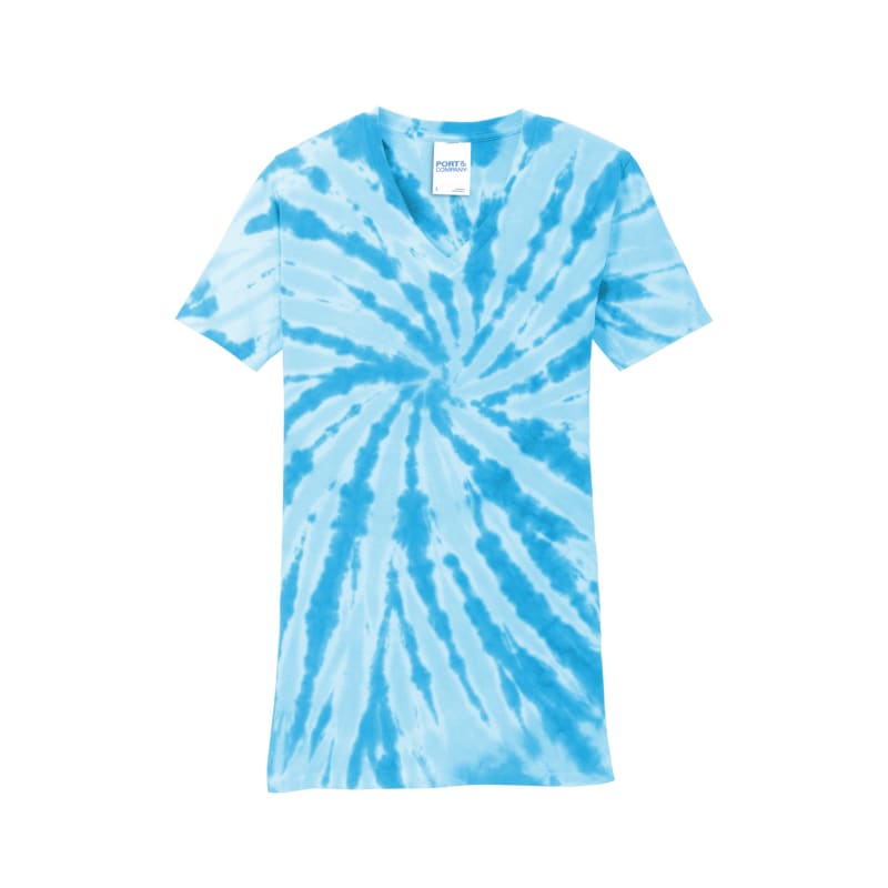 Port & Company Women's Tie-Dye V-Neck Tee. 69