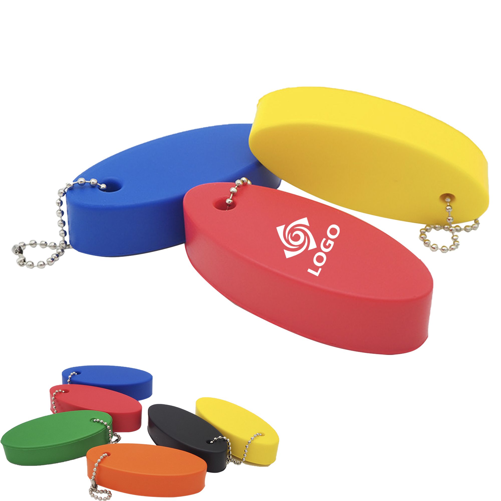 Oval PU Float Keychain 1