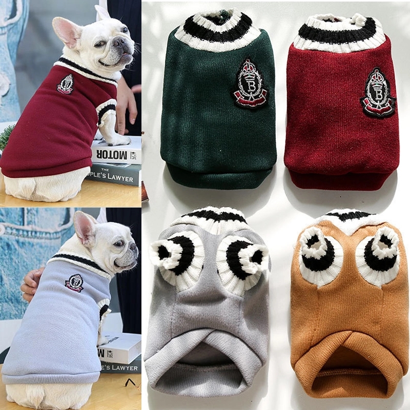 Letters Winter Pet Dog Hoodies Cotton Warm Clothes 1