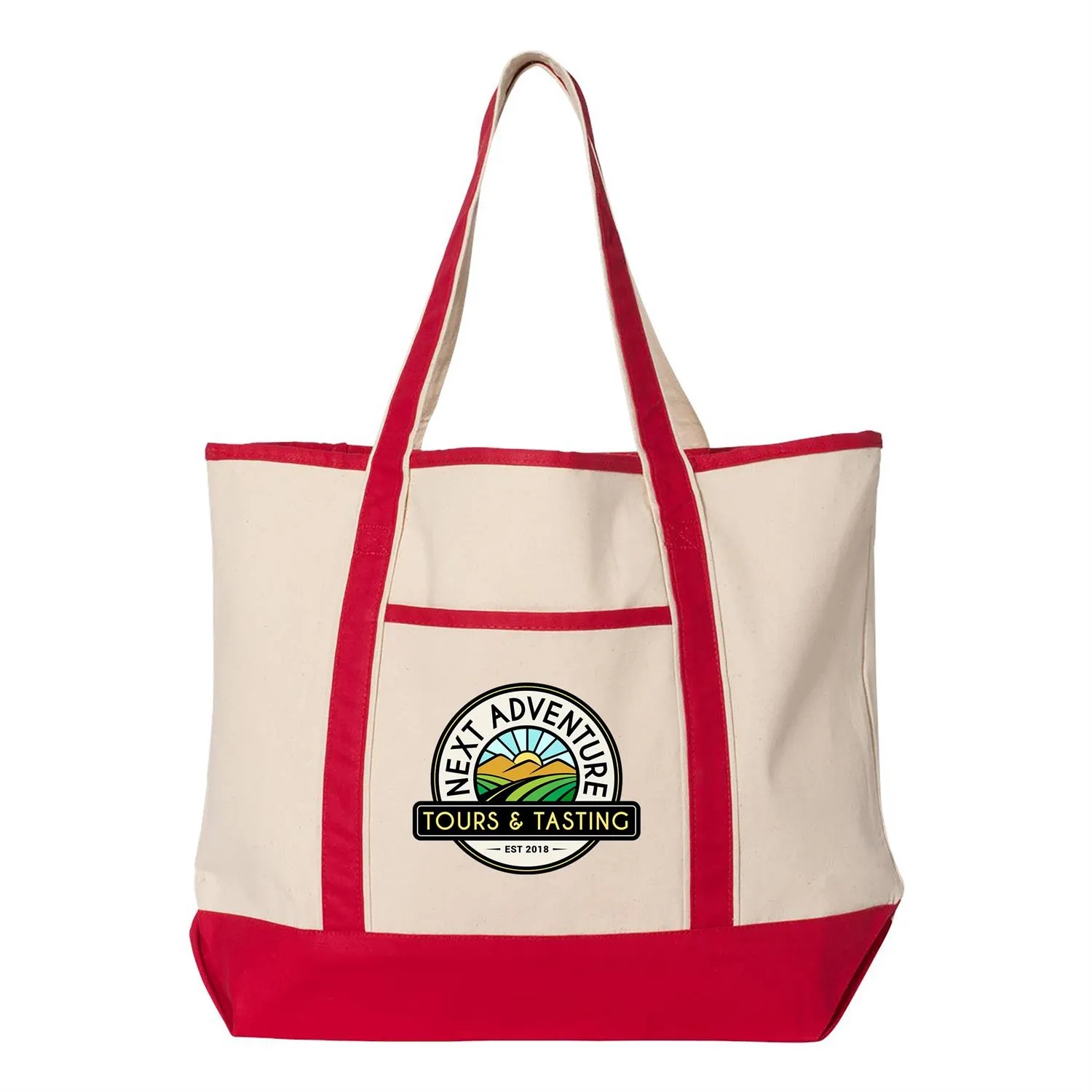 Q-Tees 34.6L Large Canvas Deluxe Tote 9