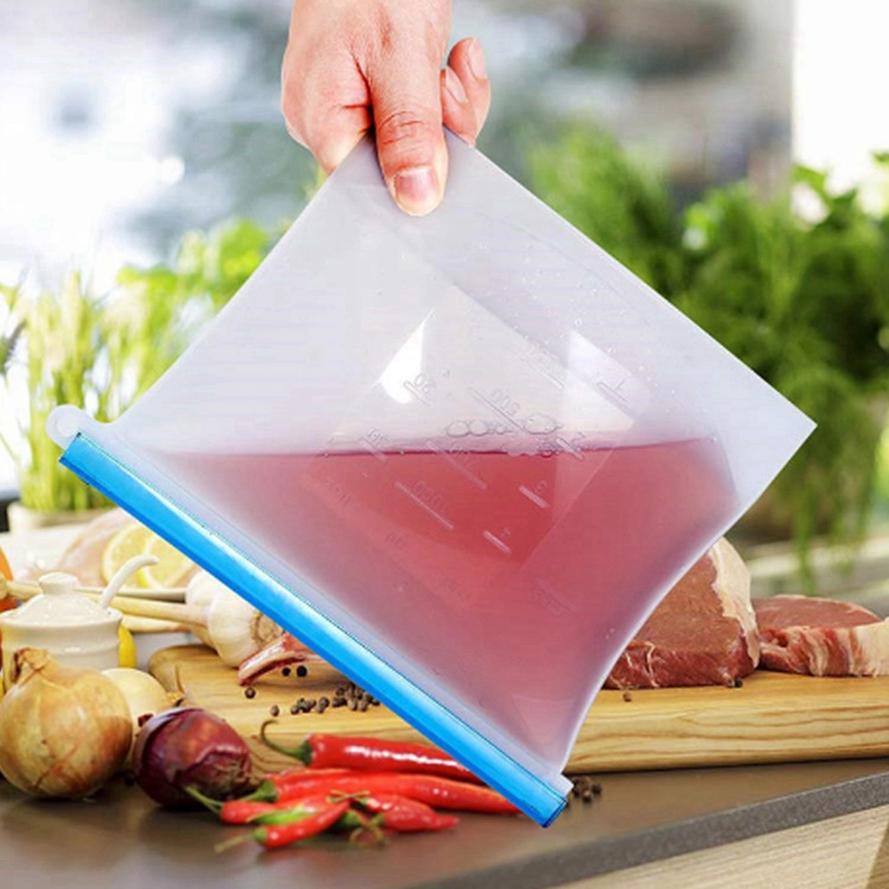 Waterproof Reusable Silicone Food Storage Bag 7