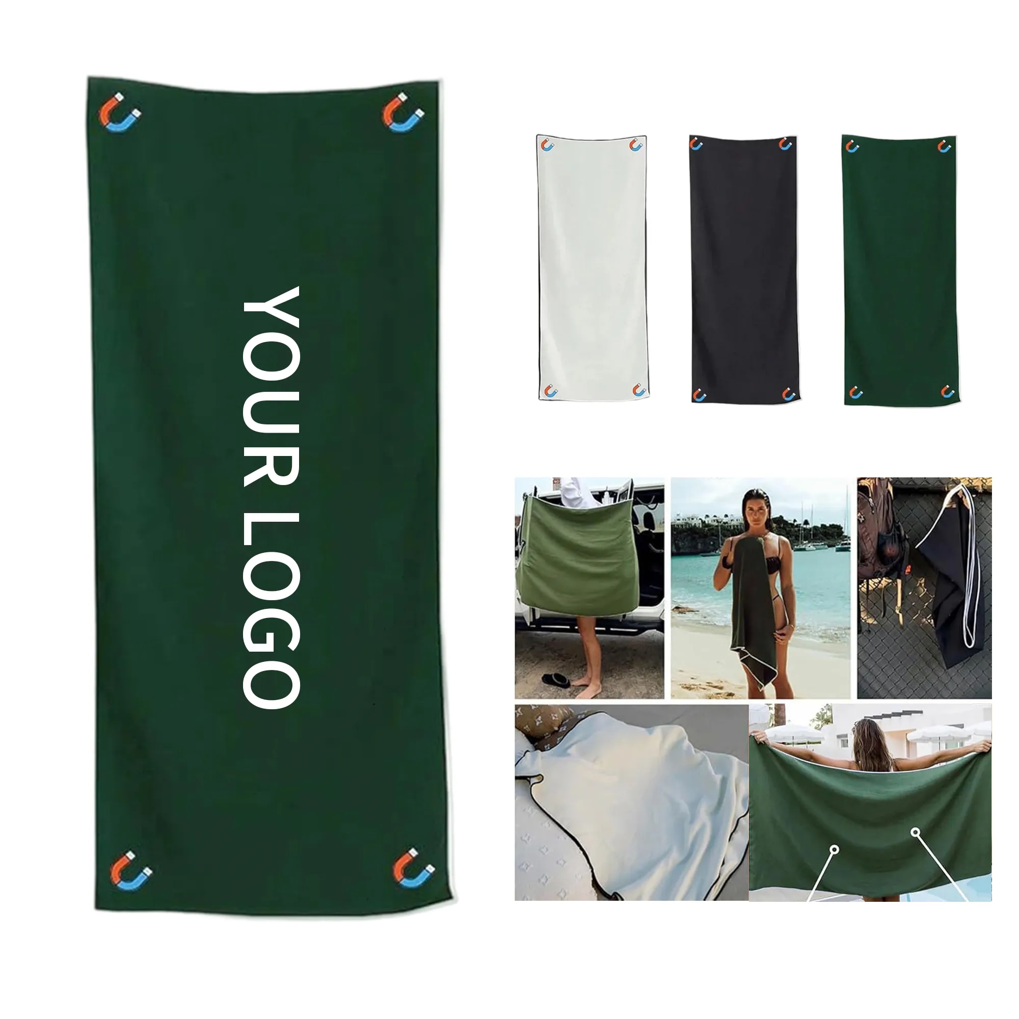 MOQ 50 Outdoor Magnetic Bath Towel 7