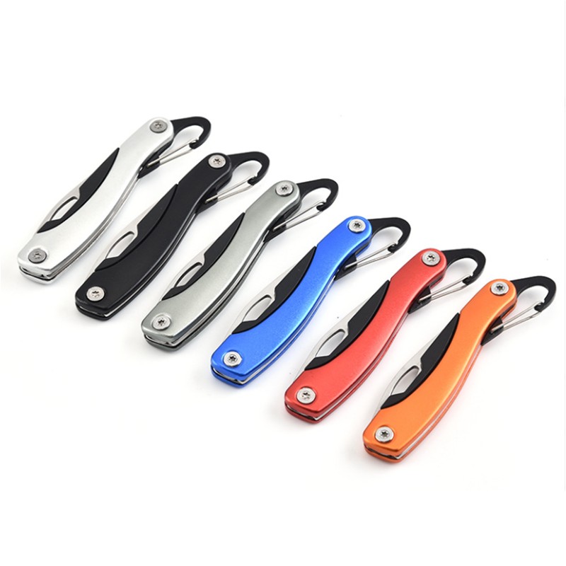 Stainless Steel Folding Pocket Knife with Key Chain 7