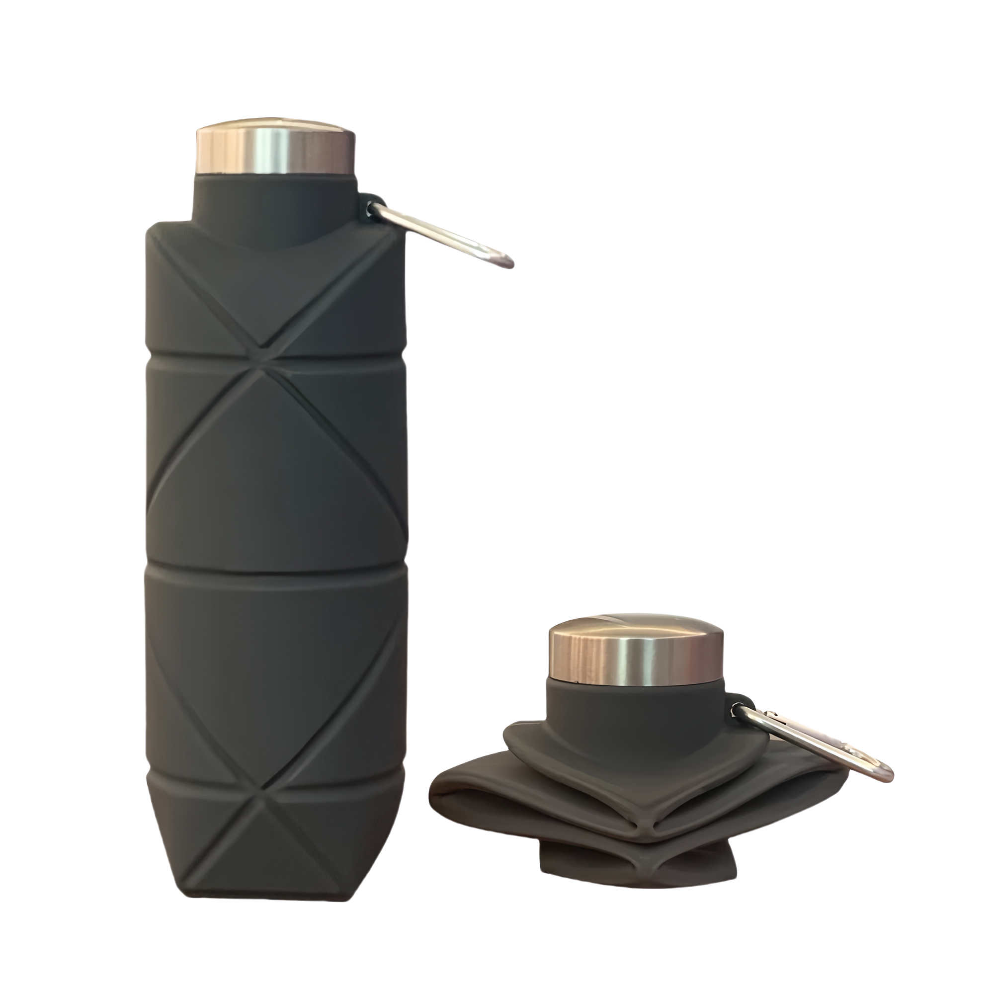 700ml Platinum Silicone Collapsible Diamond Water Bottle 6