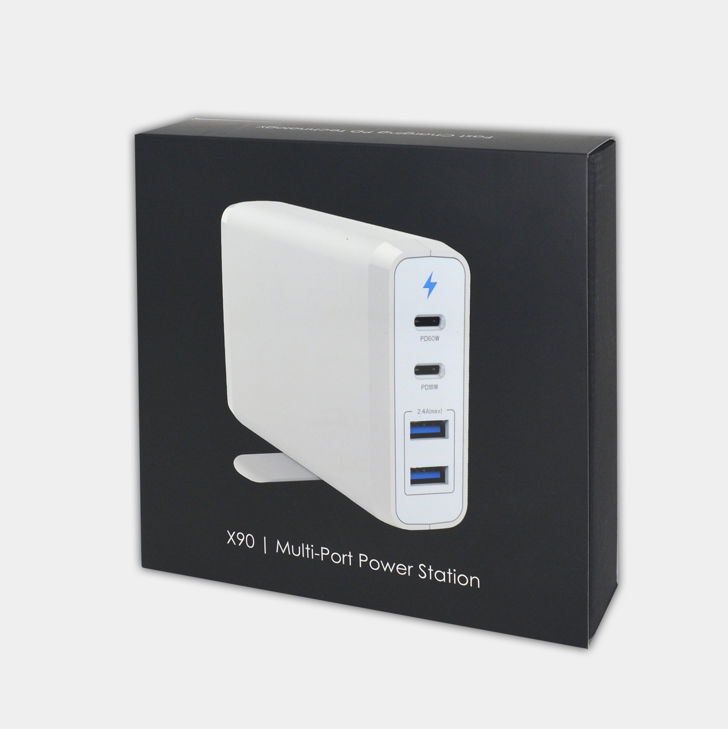 X90 Power Station 90W Desktop and Travel Power Adapter