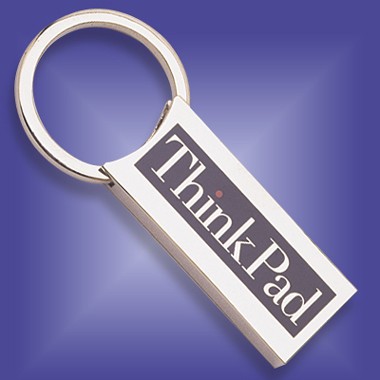 Silver Color Rectangular Brass Key Ring 2