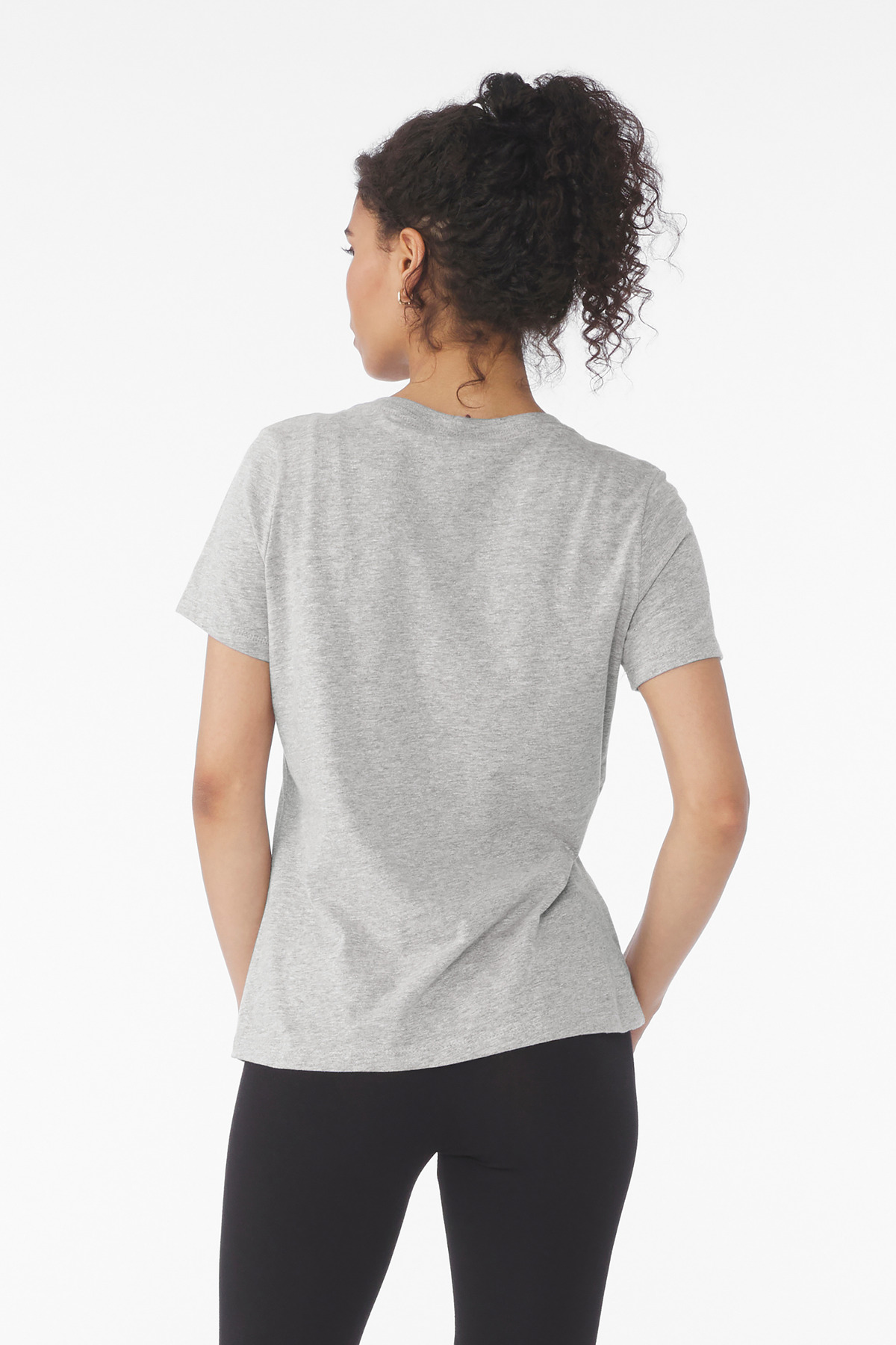 BELLA+CANVAS Women's Relaxed Heather CVC V-Neck Tee BC6405CVC 14