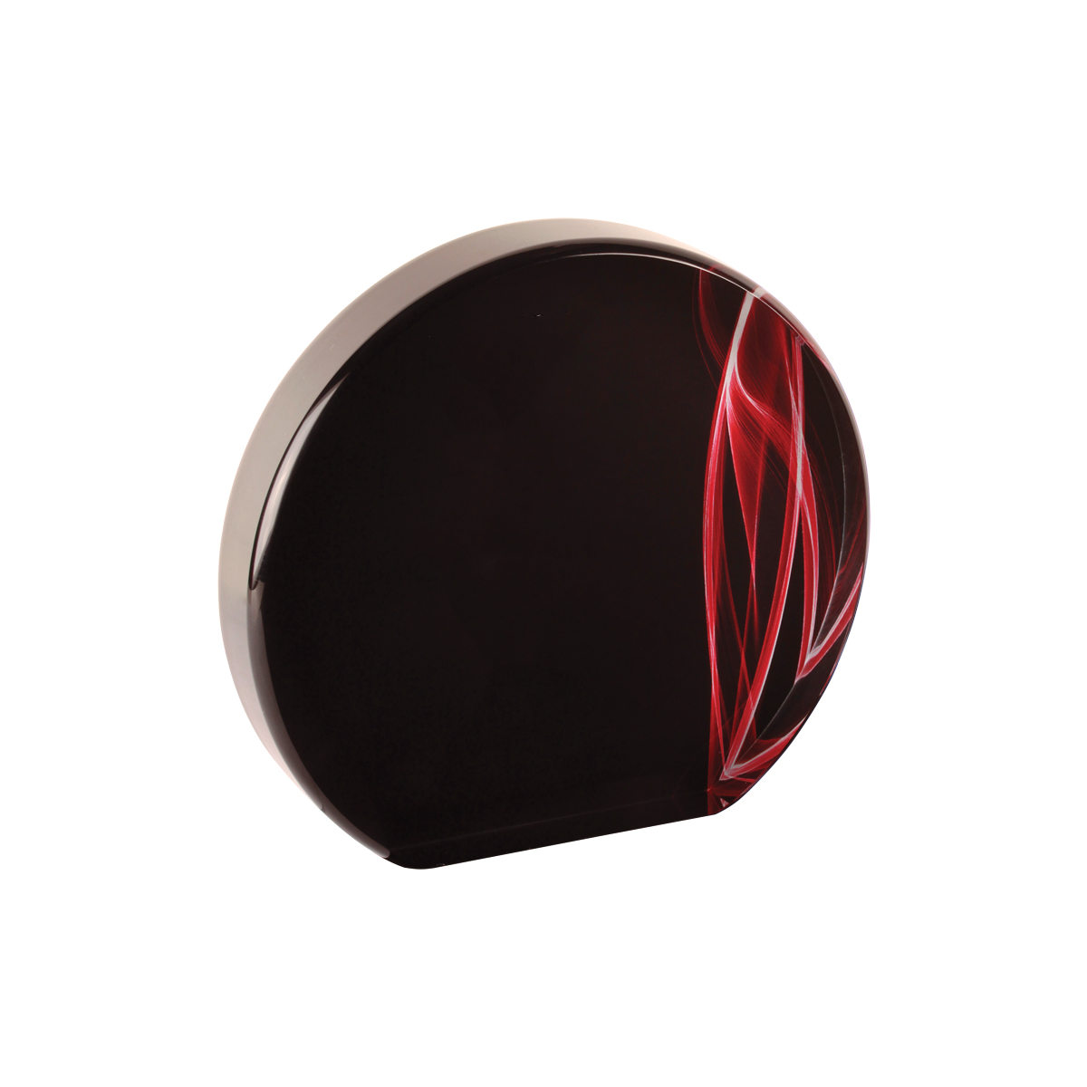 5" Round Red Vapor Acrylic 3