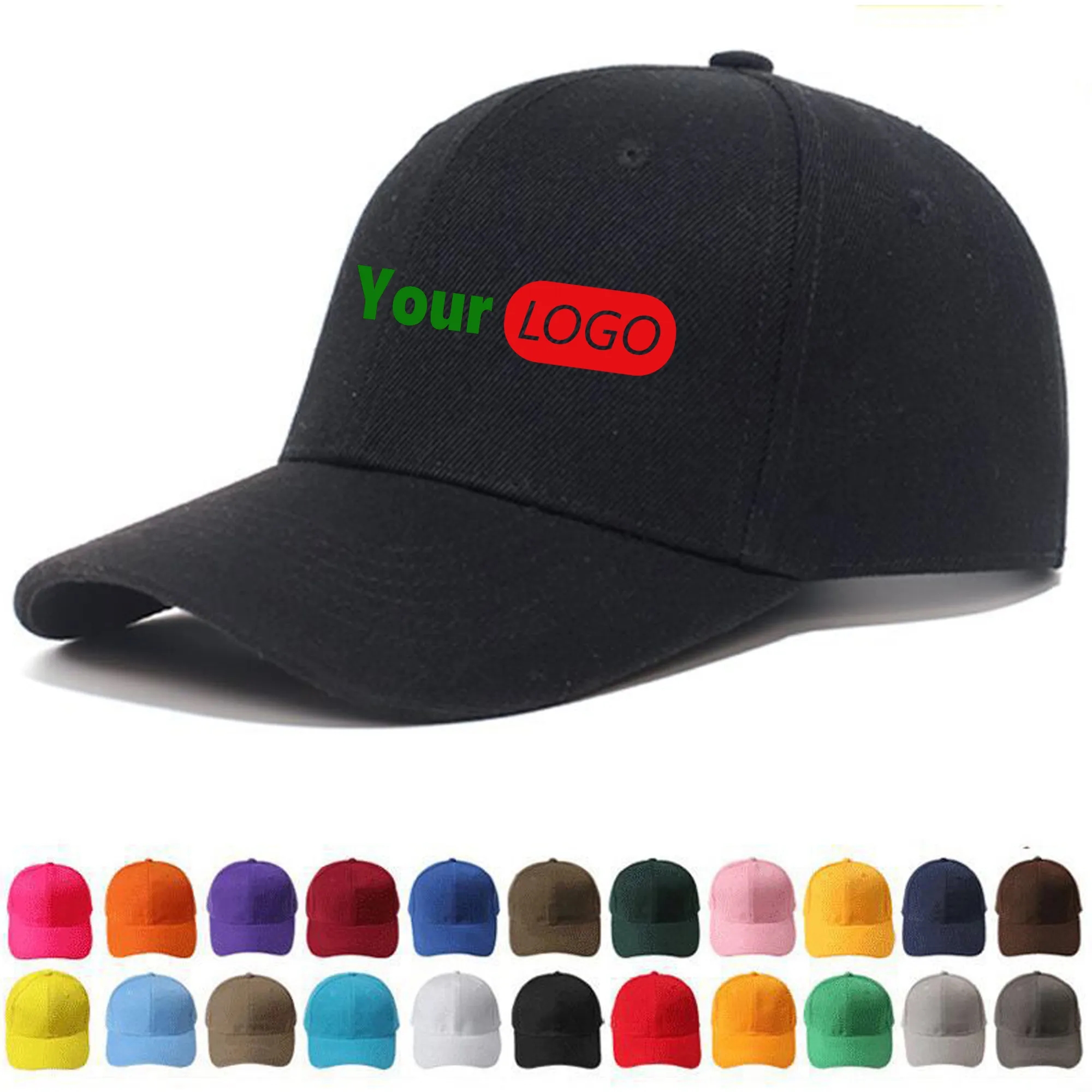 Full Color Cotton Baseball Caps 2