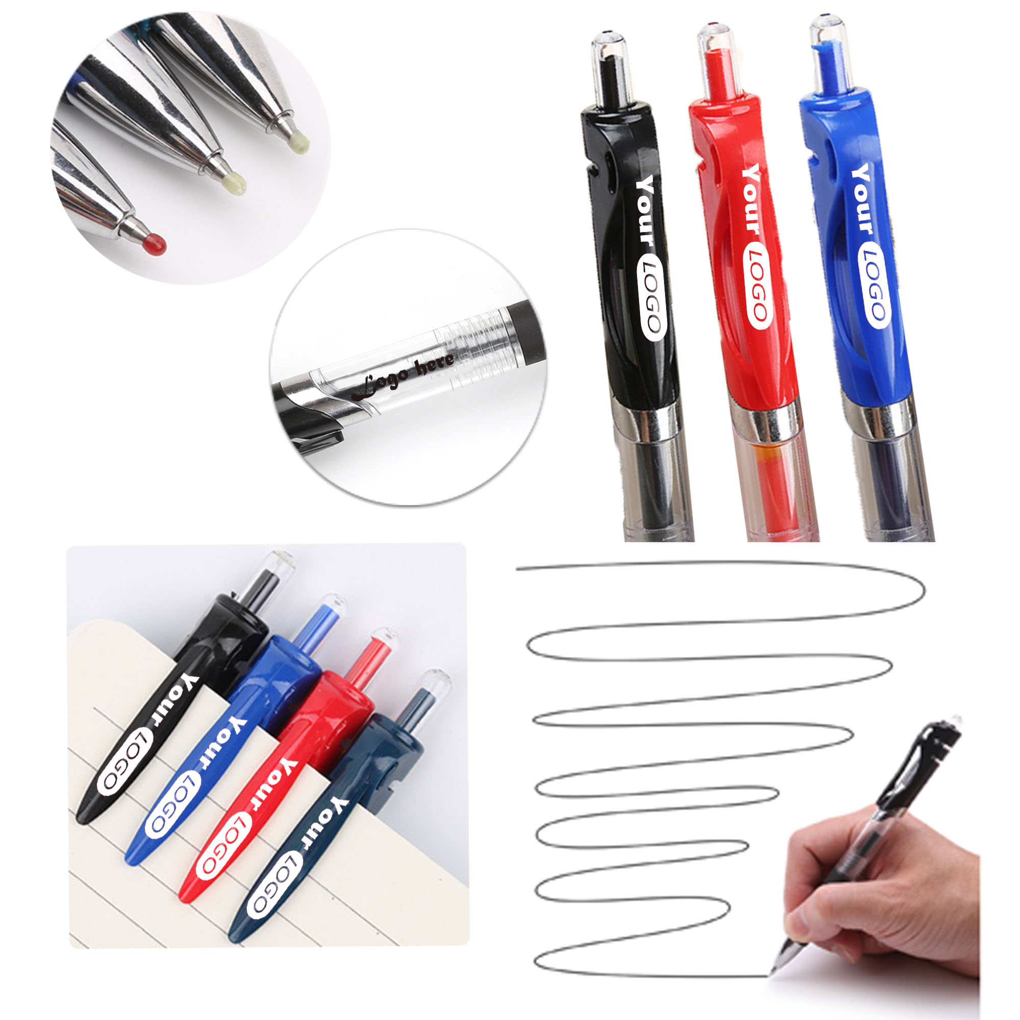 MOQ100 0.5mm Push-Button Signature Pen 1